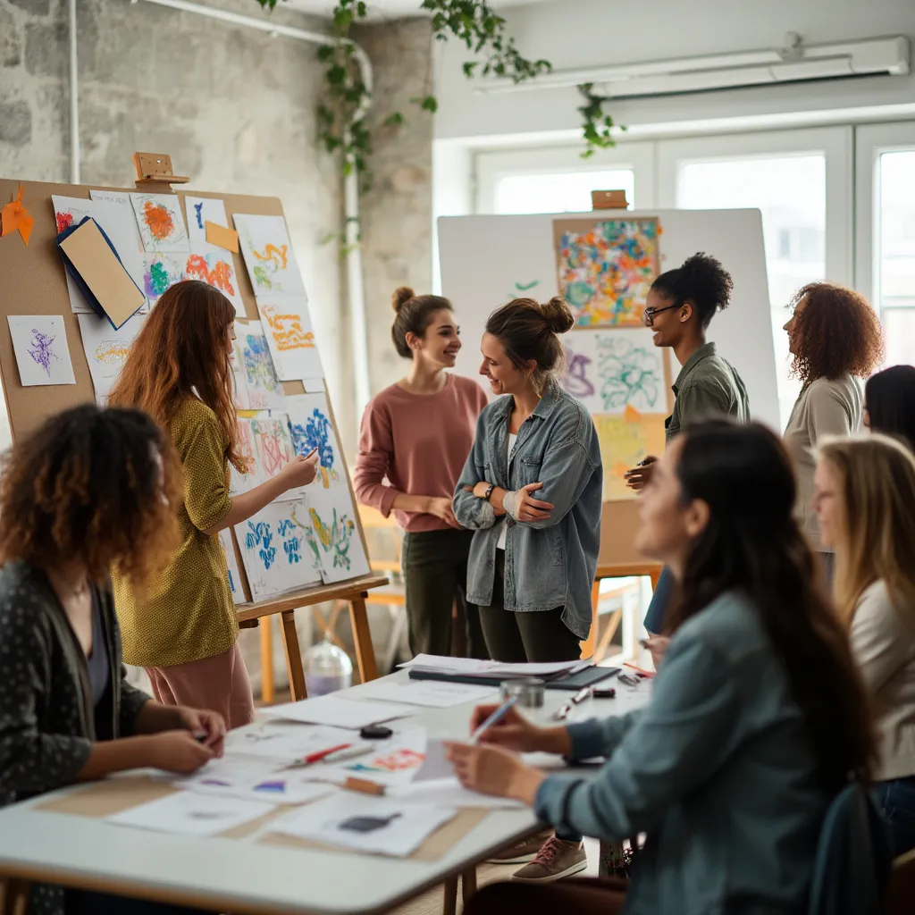 Skupinový workshop tvorby nástěnek vizualizace